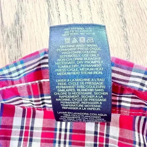 Tommy Hilfiger Boys Long Sleeve Collared Plaid Button Down Size 18 Months - Picture 7 of 8